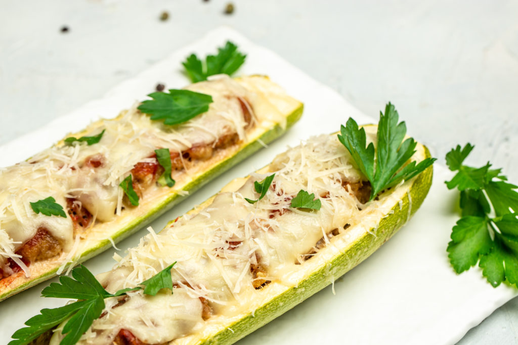 Grilled Zucchini Boats with Beef