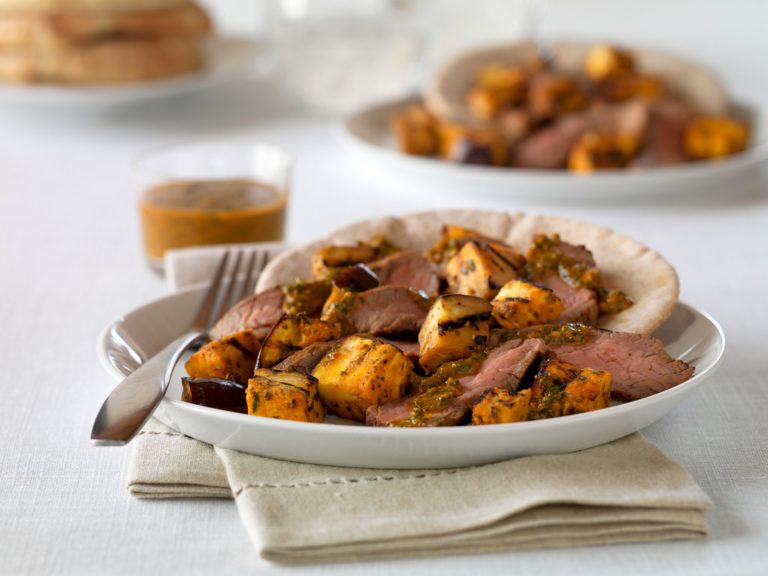 Read more about the article ZESTY MOROCCAN GRILLED BEEF AND EGGPLANT